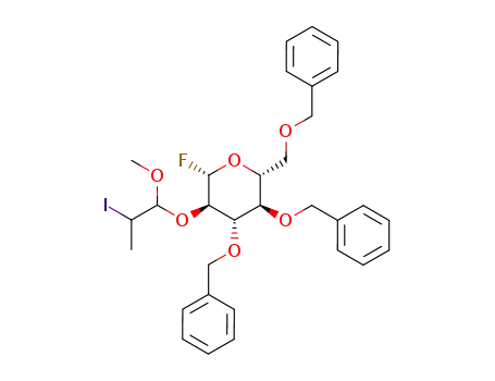 2-O-(2-iodo-1-methoxypropyl)-3,4,6-tri-O-benzyl-β-D-glucopyranosyl fluoride