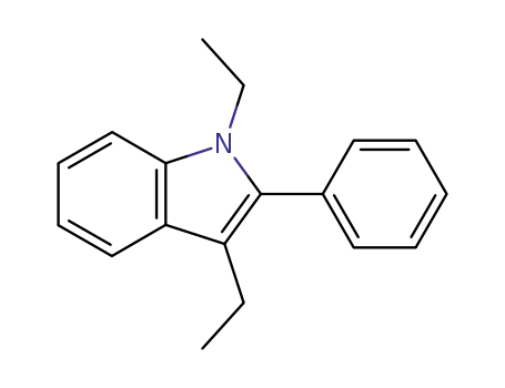 Molecular Structure of 137449-26-4 (1H-Indole, 1,3-diethyl-2-phenyl-)