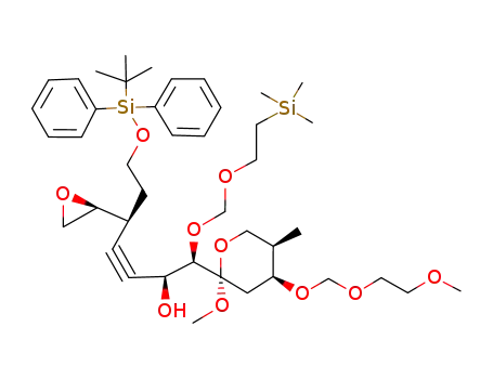 (1R,2S,5S)-7-(tert-Butyl-diphenyl-silanyloxy)-1-[(2S,4S,5R)-2-methoxy-4-(2-methoxy-ethoxymethoxy)-5-methyl-tetrahydro-pyran-2-yl]-5-(S)-oxiranyl-1-(2-trimethylsilanyl-ethoxymethoxy)-hept-3-yn-2-ol