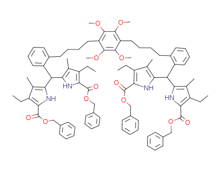 1,4-bis<4-<2-(bis<5-benzyloxycarbonyl-4-ethyl-3-methyl-2-pyrrolyl>methyl)phenyl>butyl>-2,3,5,6-tetramethoxybenzene