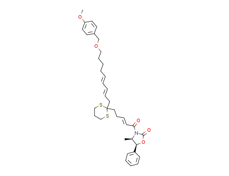 (4R,5S)-3-((E)-5-{2-[(2E,4E)-9-(4-Methoxy-benzyloxy)-nona-2,4-dienyl]-[1,3]dithian-2-yl}-pent-2-enoyl)-4-methyl-5-phenyl-oxazolidin-2-one