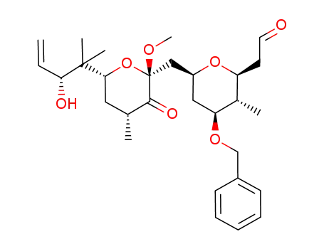 {(2S,3R,4S,6S)-4-Benzyloxy-6-[(2R,4R,6R)-6-((R)-2-hydroxy-1,1-dimethyl-but-3-enyl)-2-methoxy-4-methyl-3-oxo-tetrahydro-pyran-2-ylmethyl]-3-methyl-tetrahydro-pyran-2-yl}-acetaldehyde