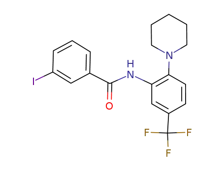 Molecular Structure of 688033-18-3 (Benzamide, 3-iodo-N-[2-(1-piperidinyl)-5-(trifluoromethyl)phenyl]-)