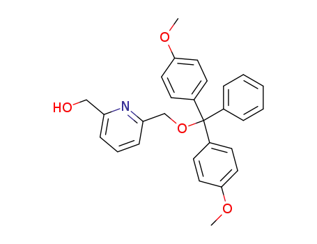 Molecular Structure of 120510-52-3 (2-Pyridinemethanol, 6-[[bis(4-methoxyphenyl)phenylmethoxy]methyl]-)