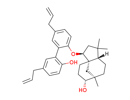 Molecular Structure of 130756-35-3 (3a,7-Methano-3aH-cyclopentacycloocten-6-ol,decahydro-3-[(2'-hydroxy-5,5'-di-2-propen-1-yl[1,1'-biphenyl]-2-yl)oxy]-1,1,7-trimethyl-,(3S,3aS,6R,7R,9aS)-)