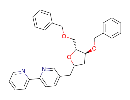 5-((4S,5R)-4-Benzyloxy-5-benzyloxymethyl-tetrahydro-furan-2-ylmethyl)-[2,2']bipyridinyl
