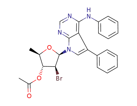 4-N-phenylamino-5-phenyl-7-(3-O-acetoxy-2β-bromo-2,5-dideoxy-β-D-ribofuranosyl)pyrrolo[2,3-d]pyrimidine