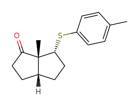 <1(R),5(S),8(R))>-1-methyl-8-(p-tolylthio)-cis-bicyclo<3.3.0>octan-2-one