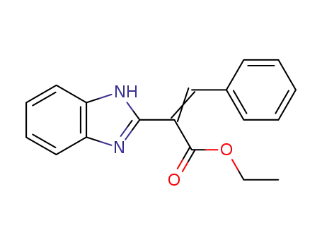 Molecular Structure of 83520-66-5 (ethyl 2-(1H-benzimidazol-2-yl)-3-phenylprop-2-enoate)