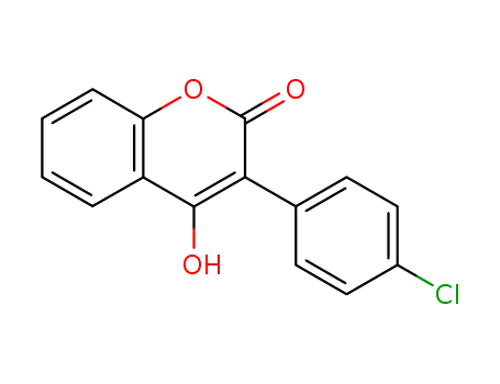 Molecular Structure of 30014-87-0 (2H-1-Benzopyran-2-one, 3-(4-chlorophenyl)-4-hydroxy-)