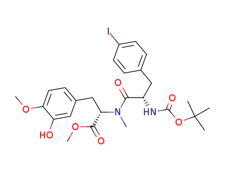 3-hydroxy-N,O-dimethyl-N-<<(tert-butyloxy)carbonyl>-L-4'-iodophenylalanyl>-L-tyrosine methyl ester
