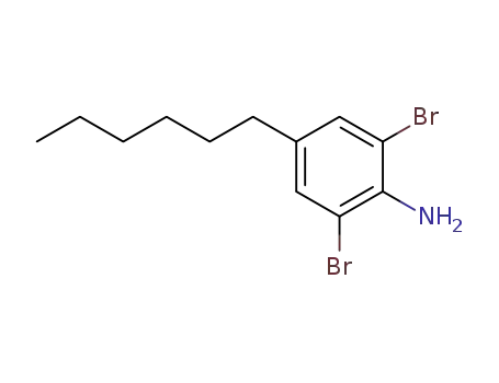 Molecular Structure of 913714-37-1 (2,6-dibromo-4-hexylbenzeneamine)