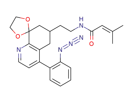 4-(2-azidophenyl)-6-(2-(3-methylbut-2-enoylamino)ethyl)-5,6,7,8-tetrahydroquinolin-8-one ethylene ketal