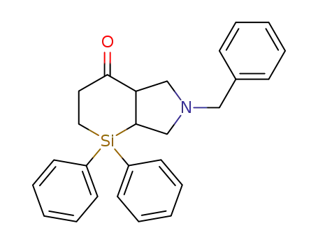 Molecular Structure of 203570-57-4 (2-Benzyl-4,4-diphenyl-octahydro-2-aza-4-sila-inden-7-one)