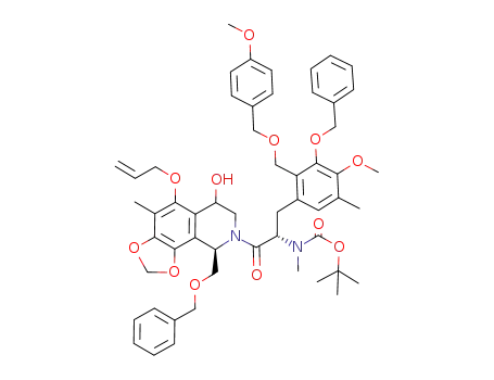 {2-(5-allyloxy-9-benzyloxymethyl-6-hydroxy-4-methyl-6,9-dihydro-7<i>H</i>-[1,3]dioxolo[4,5-<i>h</i>]isoquinolin-8-yl)-1-[3-benzyloxy-4-methoxy-2-(4-methoxy-benzyloxymethyl)-5-methyl-benzyl]-2-oxo-ethyl}-methyl-carbamic acid <i>tert</i>-butyl ester