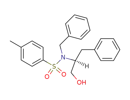 Molecular Structure of 74974-70-2 (Benzenesulfonamide,
N-[1-(hydroxymethyl)-2-phenylethyl]-4-methyl-N-(phenylmethyl)-, (S)-)