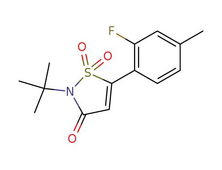 2-tert-butyl-5-(2-fluoro-4-methylphenyl)isothiazol-3(2H)-one 1,1-dioxide