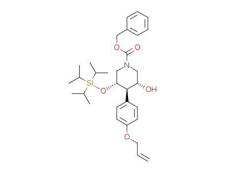 (3R,4R,5S)-4-(4-allyloxy-phenyl)-3-hydroxy-5-triisopropylsilanyloxy-piperidine-1-carboxylic acid benzyl ester
