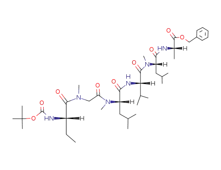N-(tert-butoxycarbonyl)-L-2-aminobutyryl-sarcosyl-N-methyl-L-leucyl-L-valyl-N-methyl-L-leucyl-L-alanine benzyl ester
