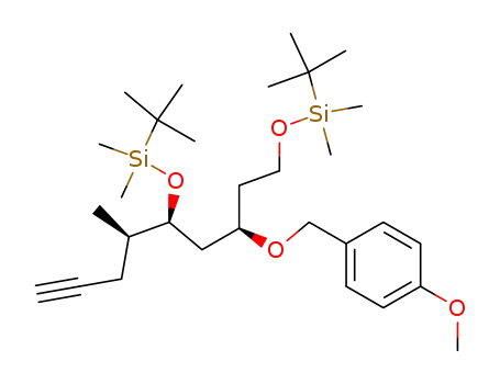4,10-Dioxa-3,11-disilatridecane,
7-[(4-methoxyphenyl)methoxy]-2,2,3,3,11,11,12,12-octamethyl-5-[(1R)-
1-methyl-3-butynyl]-, (5S,7R)-