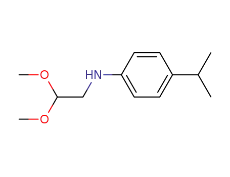 Molecular Structure of 205192-94-5 (N-[(2,2-dimethoxyethyl)amino]-4-(2-propyl)aniline)