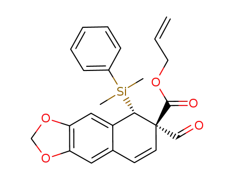 (5S,6S)-5-(Dimethyl-phenyl-silanyl)-6-formyl-5,6-dihydro-naphtho[2,3-d][1,3]dioxole-6-carboxylic acid allyl ester