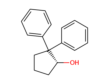 Molecular Structure of 126421-67-8 (Cyclopentanol, 2,2-diphenyl-, (1R)-)