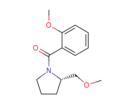 Molecular Structure of 102069-84-1 ((S)-(-)-1-(2-METHOXYBENZOYL)-2-(METHOXYMETHYL)PYRROLIDINE)