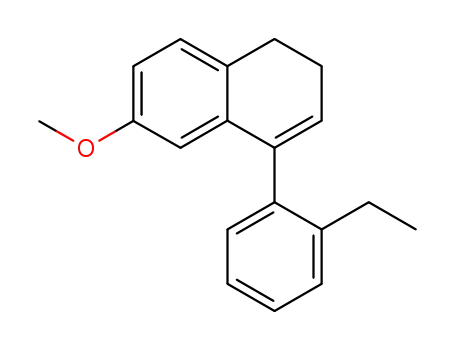 Molecular Structure of 862885-66-3 (4-(2-ethylphenyl)-6-methoxy-1,2-dihydronaphthalene)