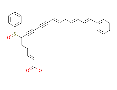 (2E,11E,14E,16E)-6-Benzenesulfinyl-17-phenyl-heptadeca-2,11,14,16-tetraene-7,9-diynoic acid methyl ester