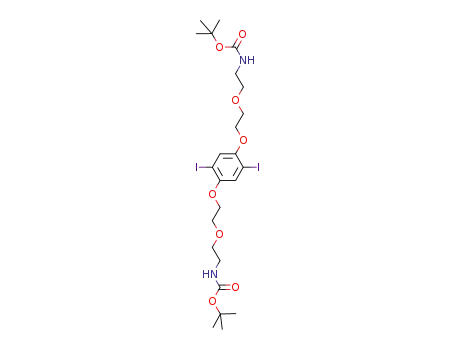 tert-butyl 2,2'-[2,2'-(2,5-diiodo-1,4-phenylene)bis(oxy)bis(ethane-2,1-diyl)]bis(oxy)bis(ethane-2,1-diyl)dicarbamate
