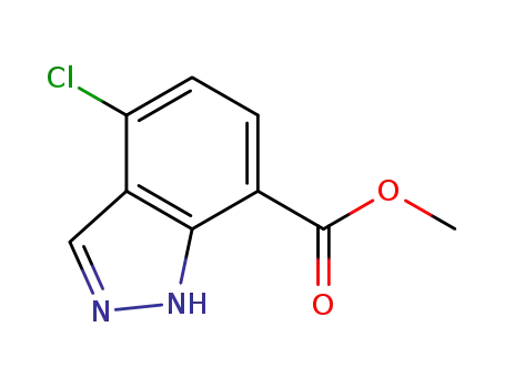 Molecular Structure of 952479-72-0 (methyl 4-chloro-1H-indazole-7-carboxylate)