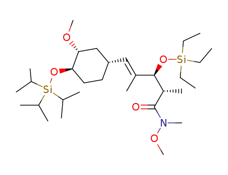 (E)-(2S,3S)-5-((1R,3R,4R)-3-Methoxy-4-triisopropylsilanyloxy-cyclohexyl)-2,4-dimethyl-3-triethylsilanyloxy-pent-4-enoic acid methoxy-methyl-amide