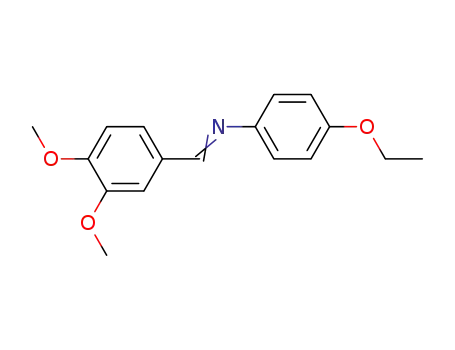 Molecular Structure of 82363-25-5 (1-(3,4-dimethoxyphenyl)-N-(4-ethoxyphenyl)methanimine)