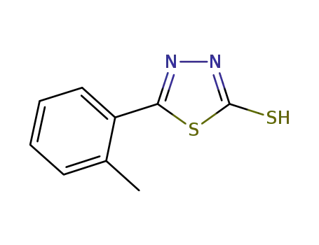 Molecular Structure of 76779-96-9 (1,3,4-Thiadiazole-2(3H)-thione, 5-(2-methylphenyl)-)