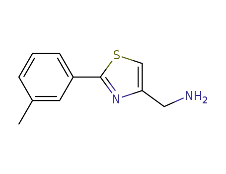Molecular Structure of 89152-85-2 (C-(2-M-TOLYL-THIAZOL-4-YL)-METHYLAMINE)