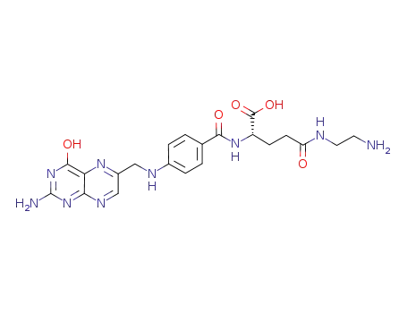 Molecular Structure of 197151-85-2 (N<sup>2</sup>-(4-(((2-amino-4-oxo-3,4-dihydropteridin-6-yl)methyl)amino)benzoyl)-N<sup>5</sup>-(2-aminoethyl)-L-glutamine)