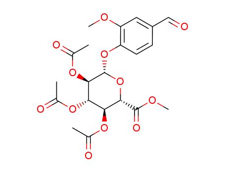 4-Formyl-2-methoxyphenyl b-D-Glucopyranosiduronic Acid Triacetate Methyl Ester
