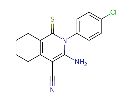 3-amino-2-(4-chlorophenyl)-1-sulfanylidene-5,6,7,8-tetrahydroisoquinoline-4-carbonitrile cas  82972-85-8