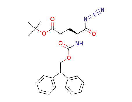 Molecular Structure of 329309-07-1 (Pentanoic acid,
5-azido-4-[[(9H-fluoren-9-ylmethoxy)carbonyl]amino]-5-oxo-,
1,1-dimethylethyl ester, (4S)-)