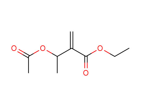 Molecular Structure of 84184-60-1 (Butanoic acid, 3-(acetyloxy)-2-methylene-, ethyl ester)