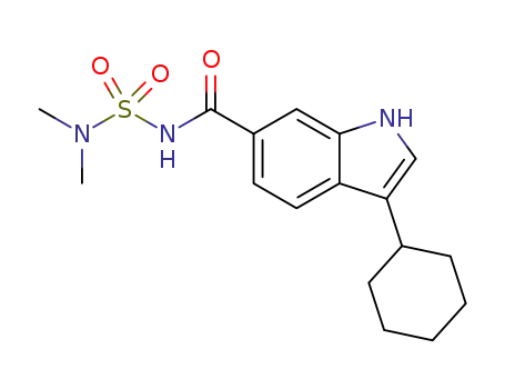 Molecular Structure of 1251033-29-0 (3-Cyclohexyl-N-[(dimethylamino)sulfonyl]-1H-indole-6-carboxamide)