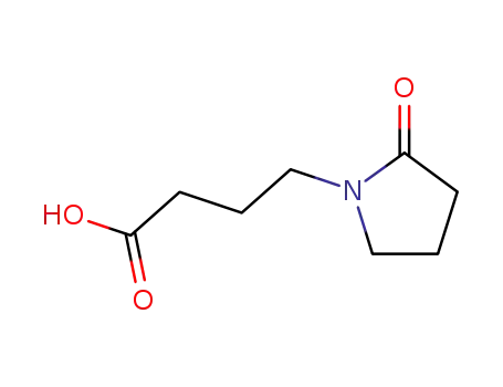 Molecular Structure of 6739-80-6 (4-(2-OXO-PYRROLIDIN-1-YL)-BUTYRIC ACID)