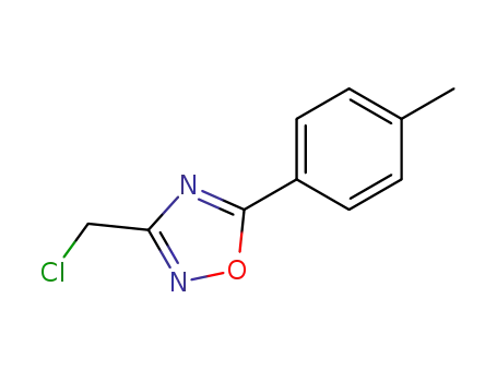 Molecular Structure of 73217-33-1 (3-(CHLOROMETHYL)-5-(4-METHYLPHENYL)-1,2,4-OXADIAZOLE)