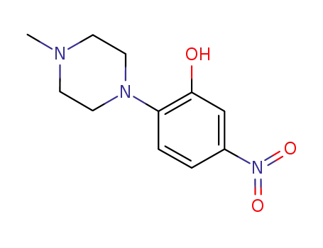 Molecular Structure of 1111394-77-4 (2-(4-methylpiperazin-1-yl)-5-nitrophenol)