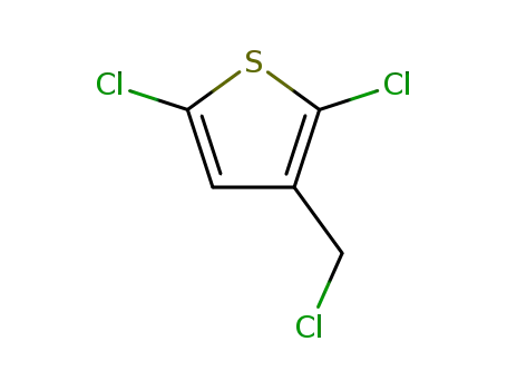 Molecular Structure of 10095-91-7 (Thiophene, 2,5-dichloro-3-(chloromethyl)-)