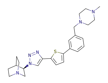 (R)-3-(4-(5-(3-((4-methylpiperazin-1-yl)methyl)phenyl)thiophen-2-yl)-1H-1,2,3-triazol-1-yl)quinuclidine