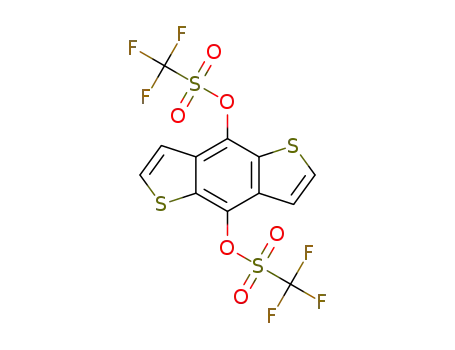 Molecular Structure of 1620482-22-5 (benzo[1,2-b:4,5-b']dithiophene-4,8-diyl bis(trifluoromethanesulfonate))