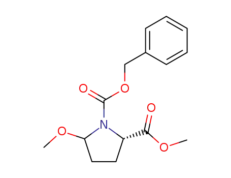 Molecular Structure of 214072-10-3 (1,2-Pyrrolidinedicarboxylic acid, 5-methoxy-, 2-methyl 1-(phenylmethyl)
ester, (2S)-)