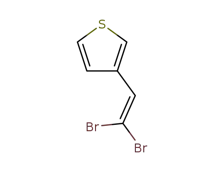 Molecular Structure of 81294-09-9 (Thiophene, 3-(2,2-dibromoethenyl)-)